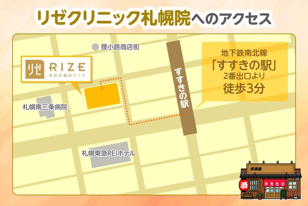 リゼクリニック札幌院へアクセス